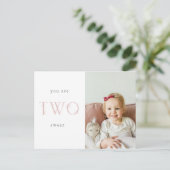 2. Geburtstag danke Post Karte (Stehend Vorderseite)