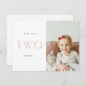 2. Geburtstag danke Post Karte (Vorne/Hinten)