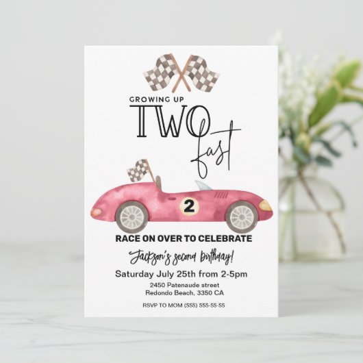 2. Geburtstag des 2. Einladung (Stehend Vorderseite)