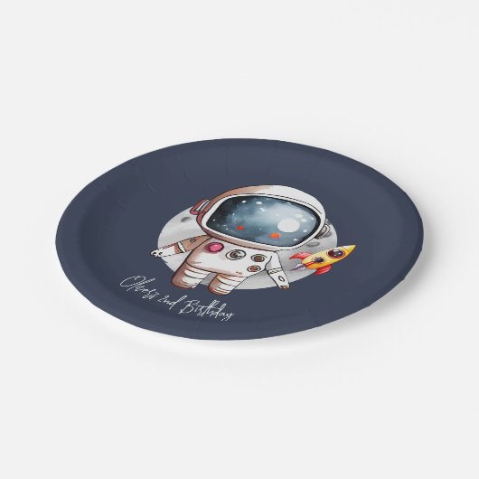 2. Geburtstag des Mondes Pappteller (Schrägansicht)