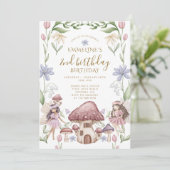 2. Geburtstag des verzauberten Waldmädchens Einladung (Stehend Vorderseite)