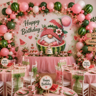 2. Geburtstag des Wassermelonen-Gnoms Einladung