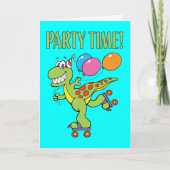 2. Geburtstag Dinosaurier Karte (Vorderseite)