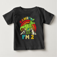 2. Geburtstag Dinosaurier T Rex Rawr Ich bin 2 für