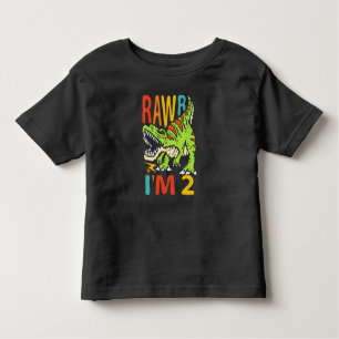 2. Geburtstag Dinosaurier T Rex Rawr Ich bin 2 für Kleinkind T-shirt