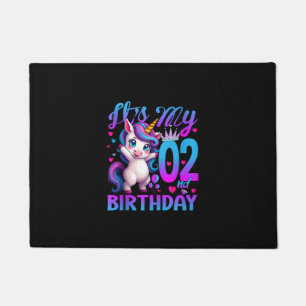 2. Geburtstag Einhorn Es ist mein 2. Geburtstag Ta Fußmatte