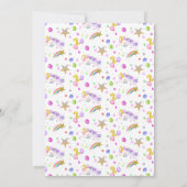 2. Geburtstag Einhorn mit Cake-Einladung Einladung (Rückseite)