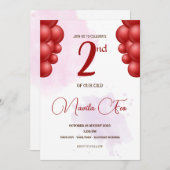 2. Geburtstag Einladung (Vorne/Hinten)