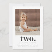 2. Geburtstag Einladung zum Foto "Two Heart Square (Vorderseite)