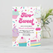 2. Geburtstag Eis und Kuchen Einladung (Stehend Vorderseite)
