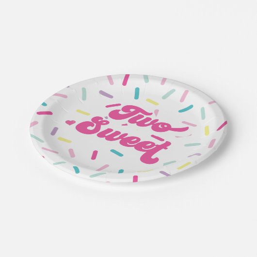 2. Geburtstag Eis und Kuchen Pappteller (Schrägansicht)