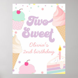 2. Geburtstag Eis und Kuchen Poster
