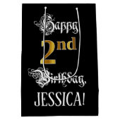 2. Geburtstag ~ Extravagantes Drehbuch; Imitate Go Mittlere Geschenktüte (Rückseite)