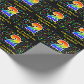 2. Geburtstag: Farbige Musiksymbole, Regenbogen 2 Geschenkpapier (Ecke)