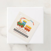 2. Geburtstag farbiger Zug Chugga Choo Two Geschenkanhänger (Beispiel)