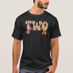 2. Geburtstag Friedenszeichen Liebe 60er 70er Gefä T-Shirt