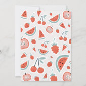 2. Geburtstag Früchte Rot Sommer Kinder Party Einladung (Rückseite)