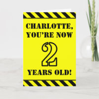 2. Geburtstag: Fun Stencil Style Text, Individuell