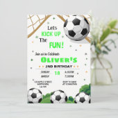 2. Geburtstag Fußball Einladung (Stehend Vorderseite)