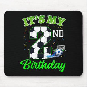 2. Geburtstag Fußball Junge Mädchen Kinder Fußball Mousepad