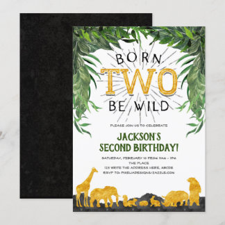 2. Geburtstag, Geboren, wild zu sein, Safari Anima Einladung