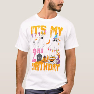 2. Geburtstag Geist-Kürbis-Halloween-Kostüm T-Shirt