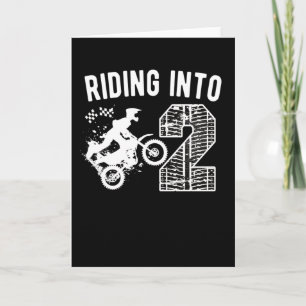 2. Geburtstag Geschenk Dirt Bike 2 Jahre Altes Mot Karte