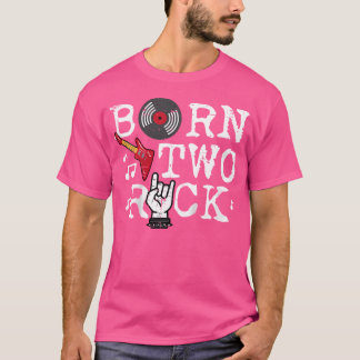 2. Geburtstag Gitarre Geboren Zwei 2 Rock Rocker B T-Shirt