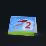 2. Geburtstag Grandson Red Airplane Karte<br><div class="desc">Ein rotes Flugzeug ist bereit zu landen,  während es in den Himmel über die Zahl 2 zoomt. Das Wort Enkelson ist in der Kurve des fliegenden Flugzeug geschrieben. Genießen Sie Ihren Enkel mit dieser Flugzeugkarte an seinem 2. Geburtstag!</div>