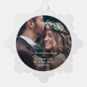 2. Geburtstag Hochzeit Fotos Weihnachten Ornament Karte (Vorderseite)