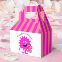 2. Geburtstag Hot Pink Monster Girl Niedlicher Spa