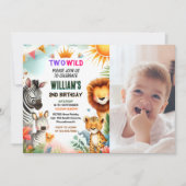 2. Geburtstag in der Wildnis Einladung (Vorderseite)