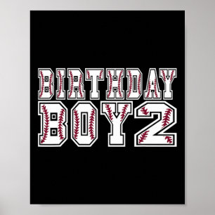 2. Geburtstag Junge 2 Jahre alt Verkauf Thema Lieb Poster