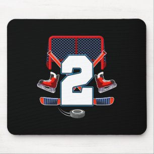 2. Geburtstag Junge Eishockey Thema 2 Jahre alte P Mousepad
