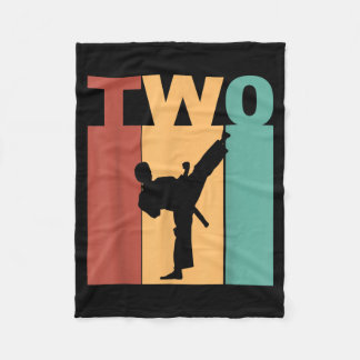 2. Geburtstag Karate Taekwondo Thema 2 Jahre alt Fleecedecke