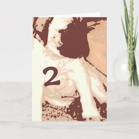 2. Geburtstag Karte (Vorderseite)