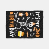 2. Geburtstag Kinder lustiges Skelett 2. Geburtsta Fleecedecke (Vorderseite (Horizontal))