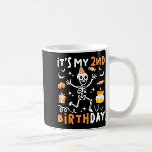 2. Geburtstag Kinder lustiges Skelett 2. Geburtsta Kaffeetasse