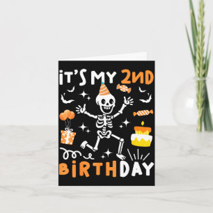 2. Geburtstag Kinder lustiges Skelett 2. Geburtsta Karte