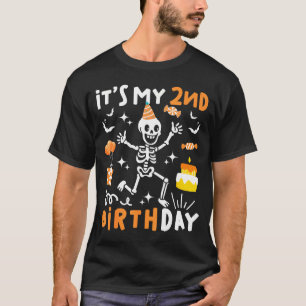 2. Geburtstag Kinder lustiges Skelett 2. Geburtsta T-Shirt