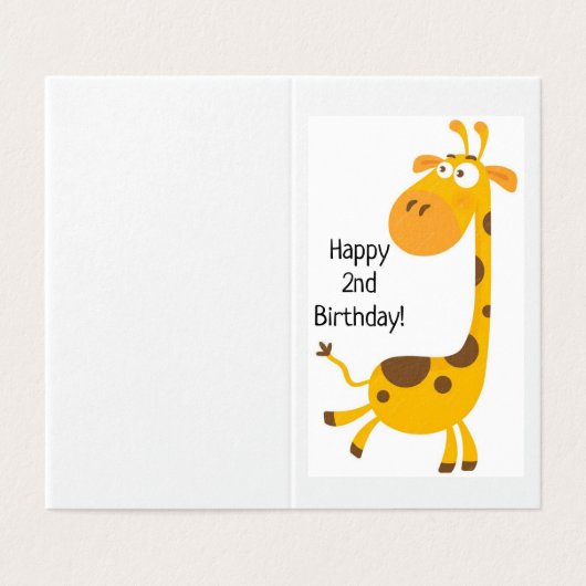 2. Geburtstag - Kinderkarte (Außenseite Aufgefaltet)