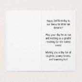 2. Geburtstag - Kinderkarte (Innenseite Aufgefaltet)