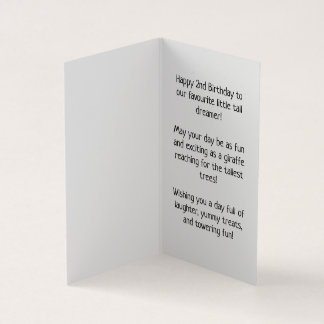 2. Geburtstag - Kinderkarte