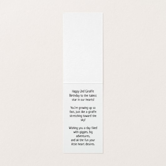 2. Geburtstag - Kinderkarte (Innenseite Aufgefaltet)