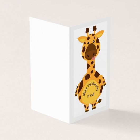 2. Geburtstag - Kinderkarte (Vorderseite)