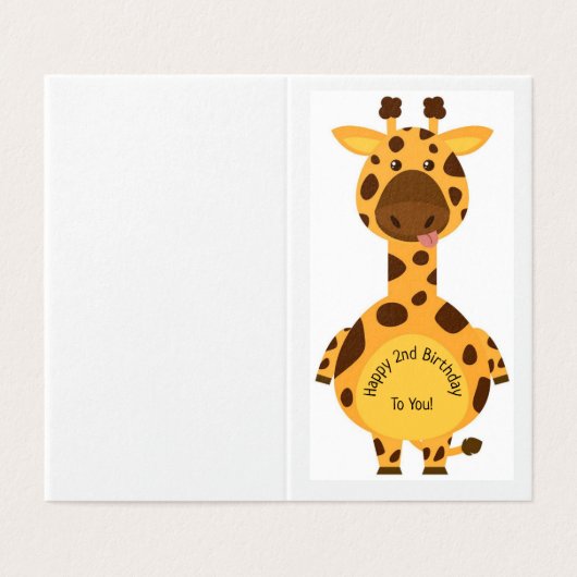 2. Geburtstag - Kinderkarte (Außenseite Aufgefaltet)