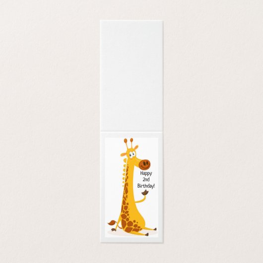 2. Geburtstag - Kinderkarte (Außenseite Aufgefaltet)