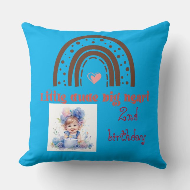 2. Geburtstag kleiner Typ Großherz Kissen (Vorderseite)