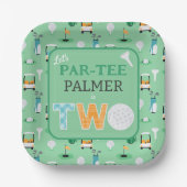 2. Geburtstag Let's Par-T Golf Party Pappteller (Vorderseite)