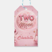 2. Geburtstag Mädchen Weltraum Geschenkanhänger (Vorderseite)